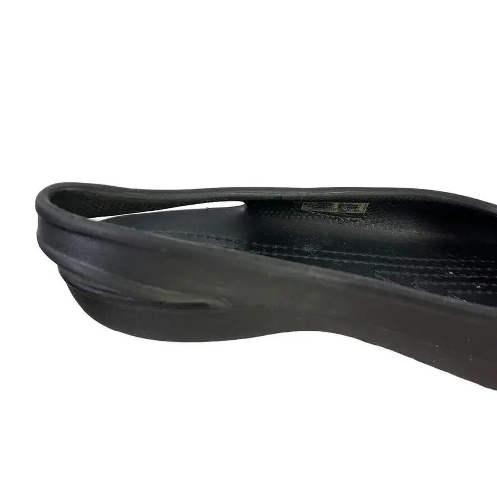 Crocs Olivia Womens Solid Black Slingback Flats Round Closed Toe Shoes sz 7